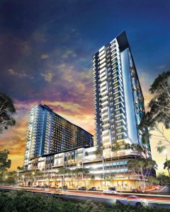 BSP Skypark- Aerial view night scene